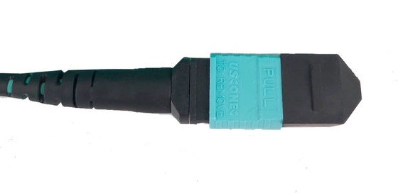 Купить OM4 12 нитей MPO Fiber Patch Cable женский 1 м Тип B 3,0 мм Аква онлайн изготовление