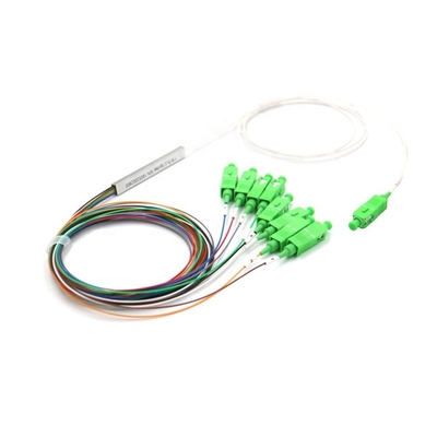 Купить 1x8 Fiber PLC Splitter Single Mode SC/APC безблочный мини-модуль 900μM 1,5 метра онлайн изготовление