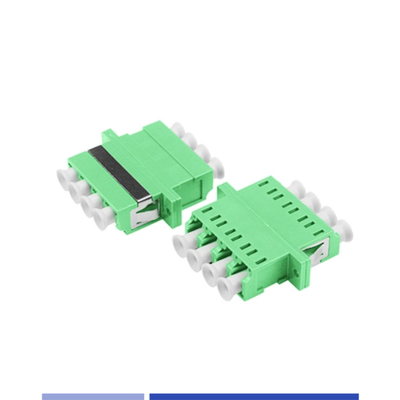 Купить Волоконно-оптический адаптер одномодный LC APC Quad Optical Coupler с фланцем Зеленый онлайн изготовление
