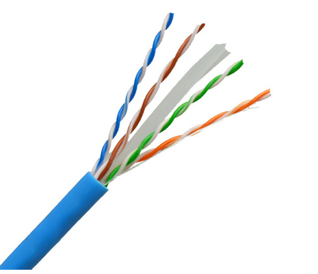 Купить Cat6 23AWG Ethernet кабель UTP твердая медь 4 пары PVC синий 305Mtr онлайн изготовление