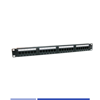 Купить Неэкранированный Cat6 24 Port Patch Panel 1U Rack с управляющим кабелем онлайн изготовление