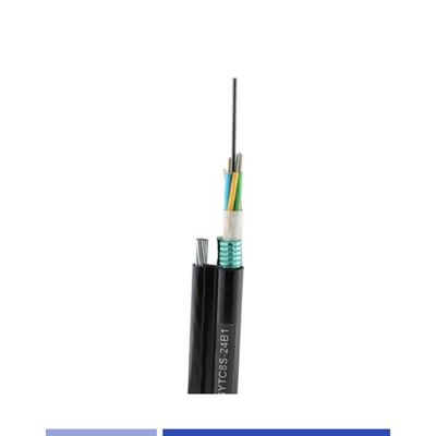 Купить 48-жильный подвесной оптоволоконный кабель одномодовый 9/125 мкм со стальным тросом-носителем PE GYTC8S онлайн изготовление