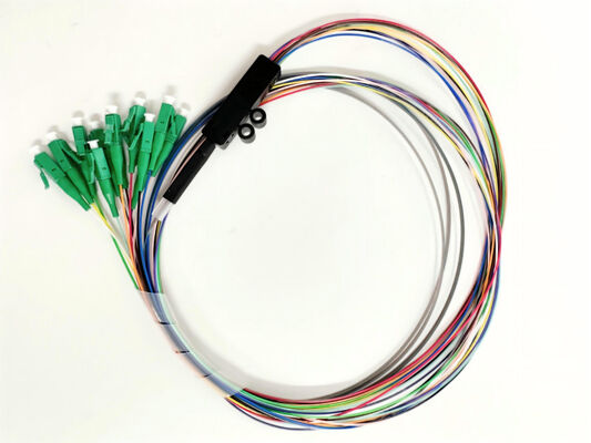 Купить 12 Волокна LC/APC Одномодный OS2 Волокно-оптическая лента Pigtail 3m для сетей FTTH онлайн изготовление