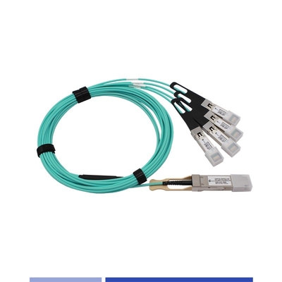 100G активный оптический кабель (AOC) QSFP28 до 4x25G SFP28 кабель OM3 3m