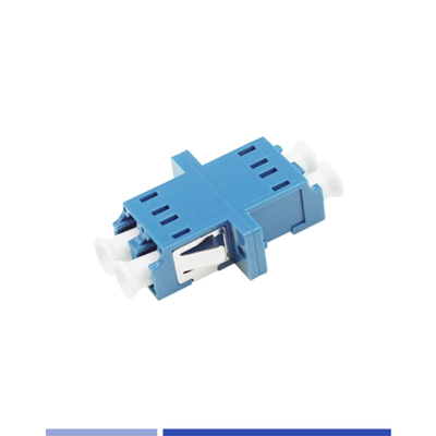 Дуплексный LC UPC Fiber Connector Одномодный пластиковый корпус с фланцем Синий